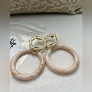 Ivory Acrylic Dangle Earrings